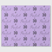 Personalized Name 10th 15th 20th 30 Birthday Gift Cadeaupapier (Vlak)