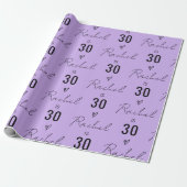 Personalized Name 10th 15th 20th 30 Birthday Gift Cadeaupapier (Uitgerold)