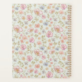 Personalized Name 2026 Weekly Monthly Floral  Planner (Achterkant)