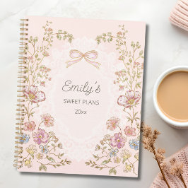 Personalized Name 2026 Weekly Monthly Floral  Planner