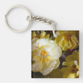 Personalized name and Flower Photo Sleutelhanger (Voorkant)