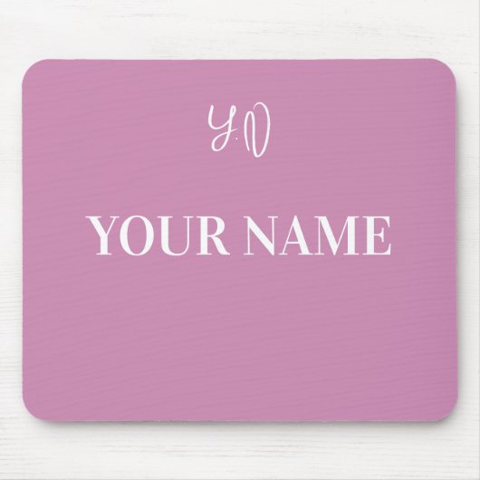 Personalized Name and Initials Custom Design Muismat (Voorkant)