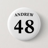 Personalized name and Jersey number Ronde Button 5,7 Cm (Voorkant)