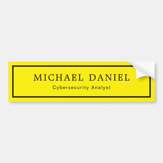 Personalized Name and Job Title Custom Bumpersticker (Voorkant)