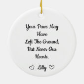 Personalized Name And Photo Pet Memorial Keramisch Ornament (Achterkant)