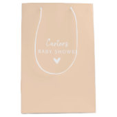 Personalized, NAME Baby Shower Medium Cadeauzakje (Voorkant)