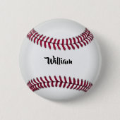 Personalized Name Baseball Ronde Button 5,7 Cm (Voorkant)