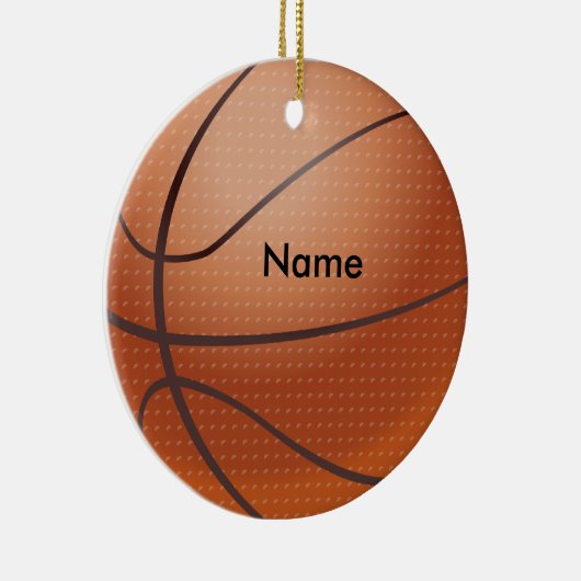 Personalized Name Basketball Christmas Ornament (Rechts)