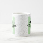 Personalized Name - Black Polka Dots Design Koffiemok (Center)
