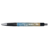 Personalized Name Blue peach sunset   Pen (Voorkant)