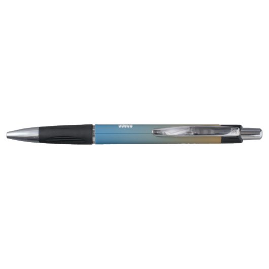 Personalized Name Blue peach sunset   Pen (Achterkant)