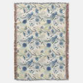 Personalized Name Blue Wildflowers Deken (Voorkant Verticaal)