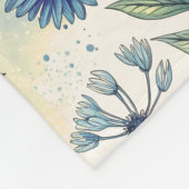Personalized Name Blue Wildflowers Fleece Deken (Hoek)