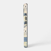 Personalized Name Blue Wildflowers iPhone 16 Hoesje (Linkerkant)