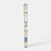 Personalized Name Blue Wildflowers iPhone 16 Hoesje (Linkerkant)