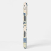 Personalized Name Blue Wildflowers iPhone Hoesje (Rechterkant)