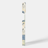 Personalized Name Blue Wildflowers iPhone Hoesje (Rechterkant)