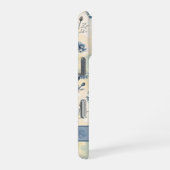 Personalized Name Blue Wildflowers iPhone Hoesje (Rechterkant)