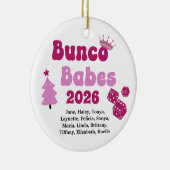 Personalized Name Bunco Babes Ornament (Rechts)