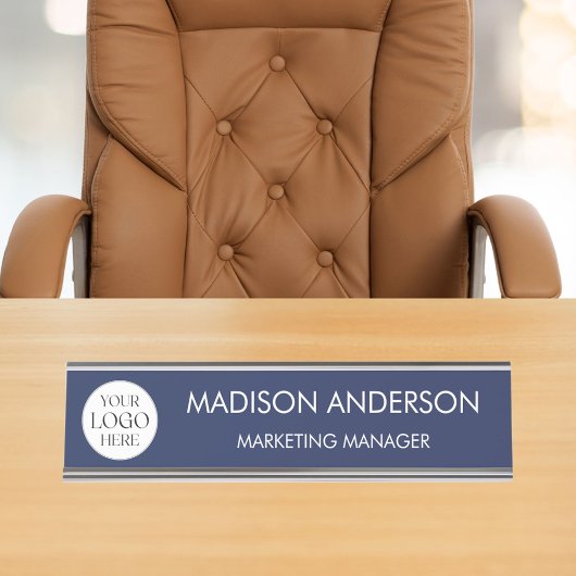 Personalized Name Business Logo Modern Minimalist Bureau Naambordje