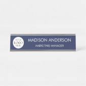 Personalized Name Business Logo Modern Minimalist Bureau Naambordje (Voorkant)