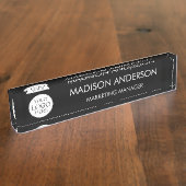 Personalized Name Business Logo Modern Template Naambordje (Zijkant)