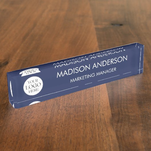 Personalized Name Business Logo Modern Template Naambordje (Zijkant)