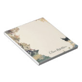 Personalized Name Calligraphy Boho Watercolor Fall Notitieblok (Schuin)