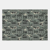 Personalized Name Camouflage Inpakpapier Vel (Voorkant)