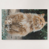 personalized name cat Photo Jigsaw Puzzle Legpuzzel (Horizontaal)