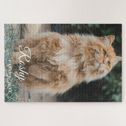 personalized name cat Photo Legpuzzel (Horizontaal)