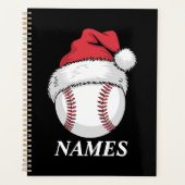 Personalized Name Christmas Baseball Santa Hat Planner (Voorkant)