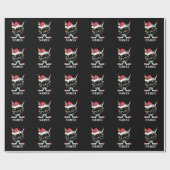 Personalized Name Christmas Hockey Xmas Santa Hat Cadeaupapier (Vlak)