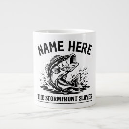Personalized Name Classic Bass Fishing Storm Grote Koffiekop