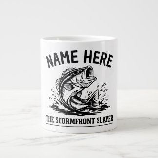Personalized Name Classic Bass Fishing Storm Grote Koffiekop