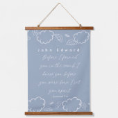 Personalized Name Cloud Jeremiah 1:5 Nursery  Hangend Wandkleed (Voorkant)