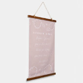 Personalized Name Cloud Jeremiah 1:5 Nursery pink Hangend Wandkleed (Gebogen)