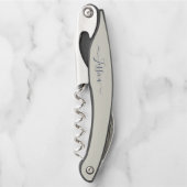 Personalized Name Corkscrew Elegant Wine Opener  (Voorkant)