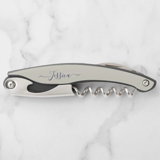 Personalized Name Corkscrew Elegant Wine Opener  (Voorkant)