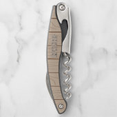 Personalized Name Corkscrew Stylish Wine Opener (Achterkant)