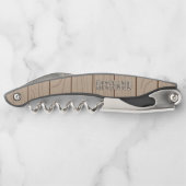 Personalized Name Corkscrew Stylish Wine Opener (Achterkant)
