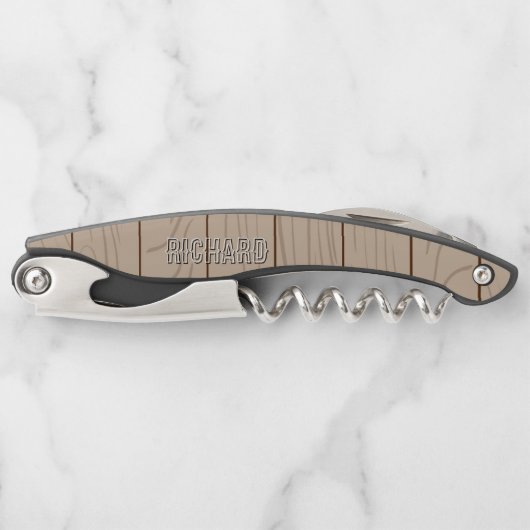 Personalized Name Corkscrew Stylish Wine Opener (Voorkant)