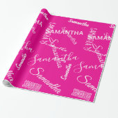 Personalized Name Custom Cadeaupapier (Uitgerold)