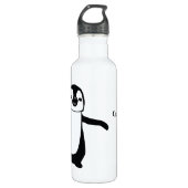 Personalized Name Cute Peeking Penguin Waterfles (Voorkant)