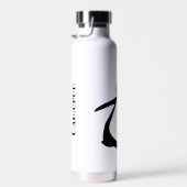 Personalized Name Cute Peeking Penguin Waterfles (Rechts)