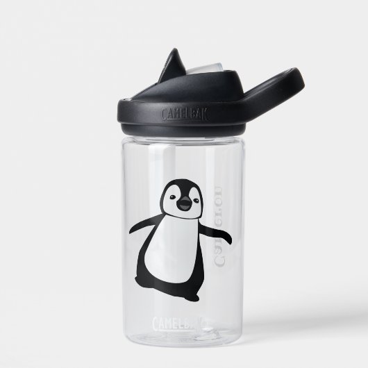 Personalized Name Cute Peeking Penguin Waterfles (Links)