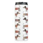 Personalized Name Dachshund Wiener Sausage Dog Thermosbeker (Achterkant)