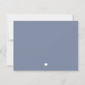 Personalized Name Dusty Blue Heart Notitiekaartje (Achterkant)