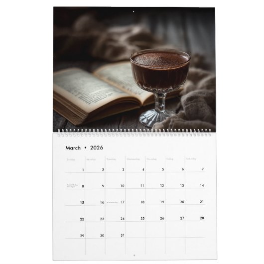 Personalized Name Est Date Chocolatier Business Kalender (Mar 2026)
