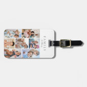 Personalized Name Family Photo Collage Bagagelabel (Voorkant horizontaal)